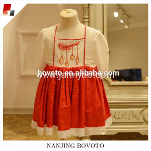 Summer embroideried dress long -sleeve christmas remaked